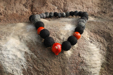 Load image into Gallery viewer, Black and red necklace

